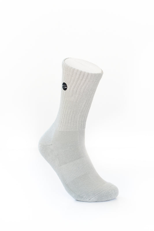 Grey Crew Sock - Glide Socks